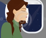 sleeping in plane
